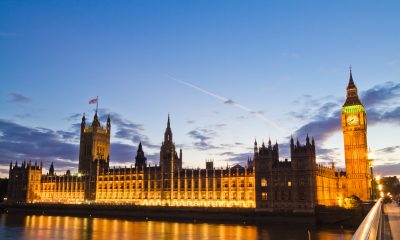 houses of parliament at night