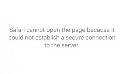Safari search error message on an iPhone