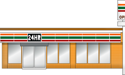 Illustration of store front