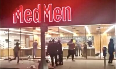 Two MedMen locations in Los Angeles suffered heavy looting amid incidents at dozens of stores. (via Twitter)