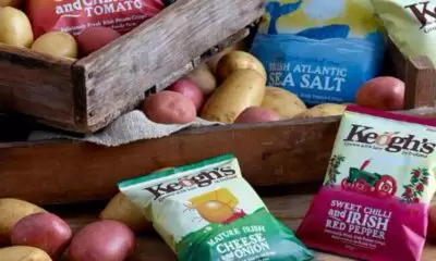Bags of Keoghs crisps and potatos