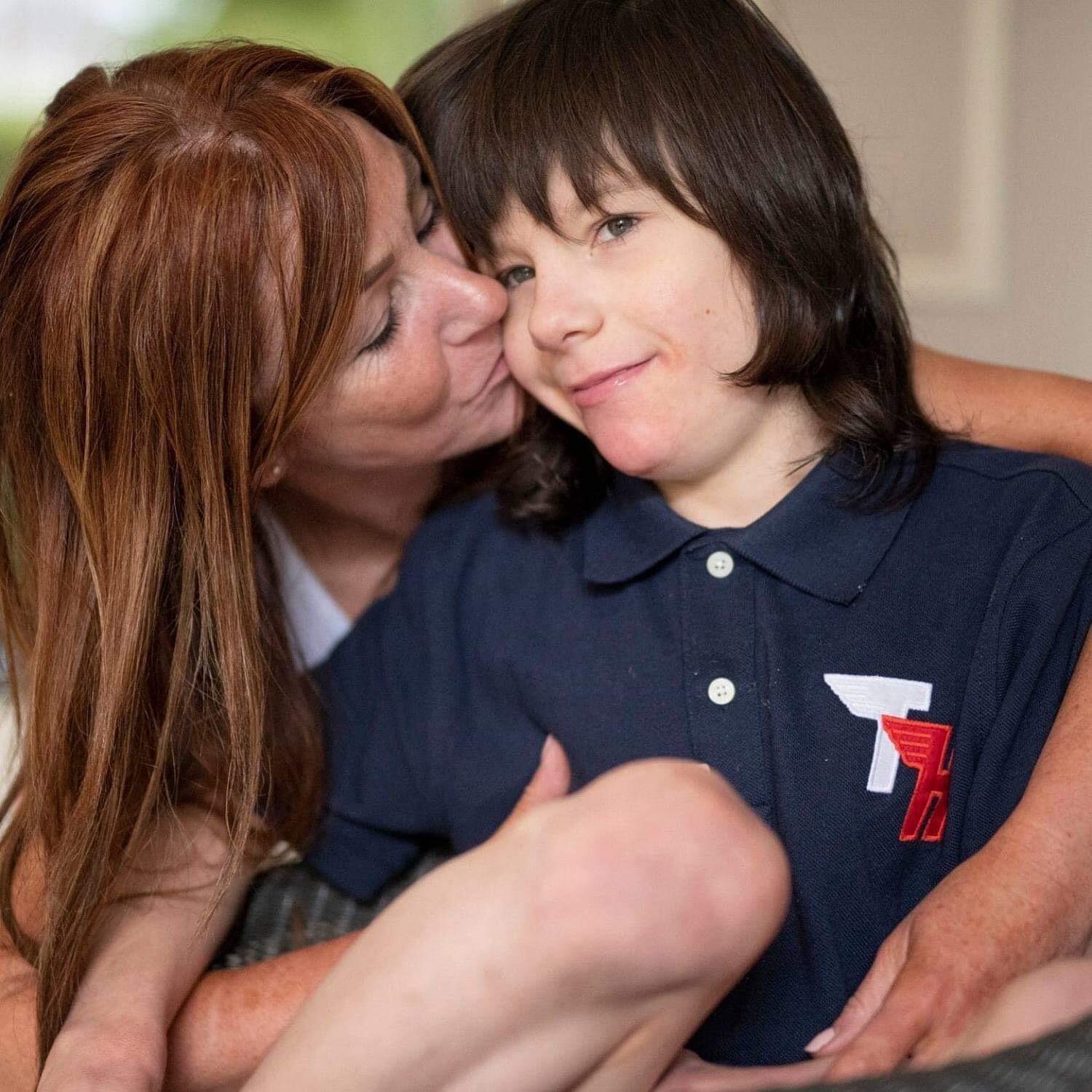 Charlotte Caldwell with her son, Billy.