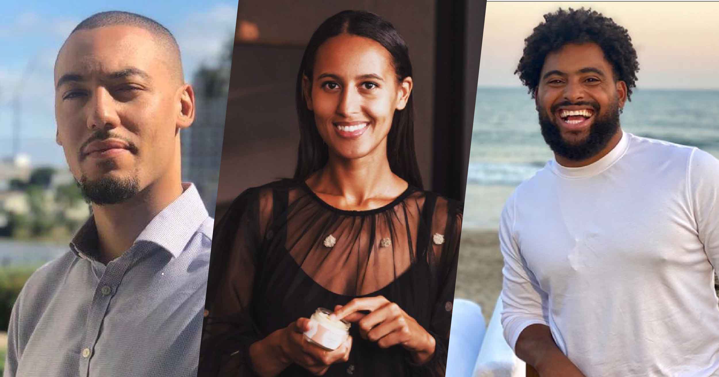 Three images of black CBD business owners aligned side by side