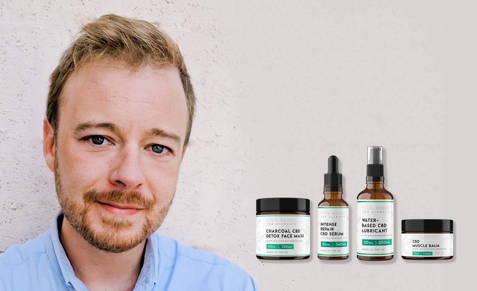 Rick with CBD products