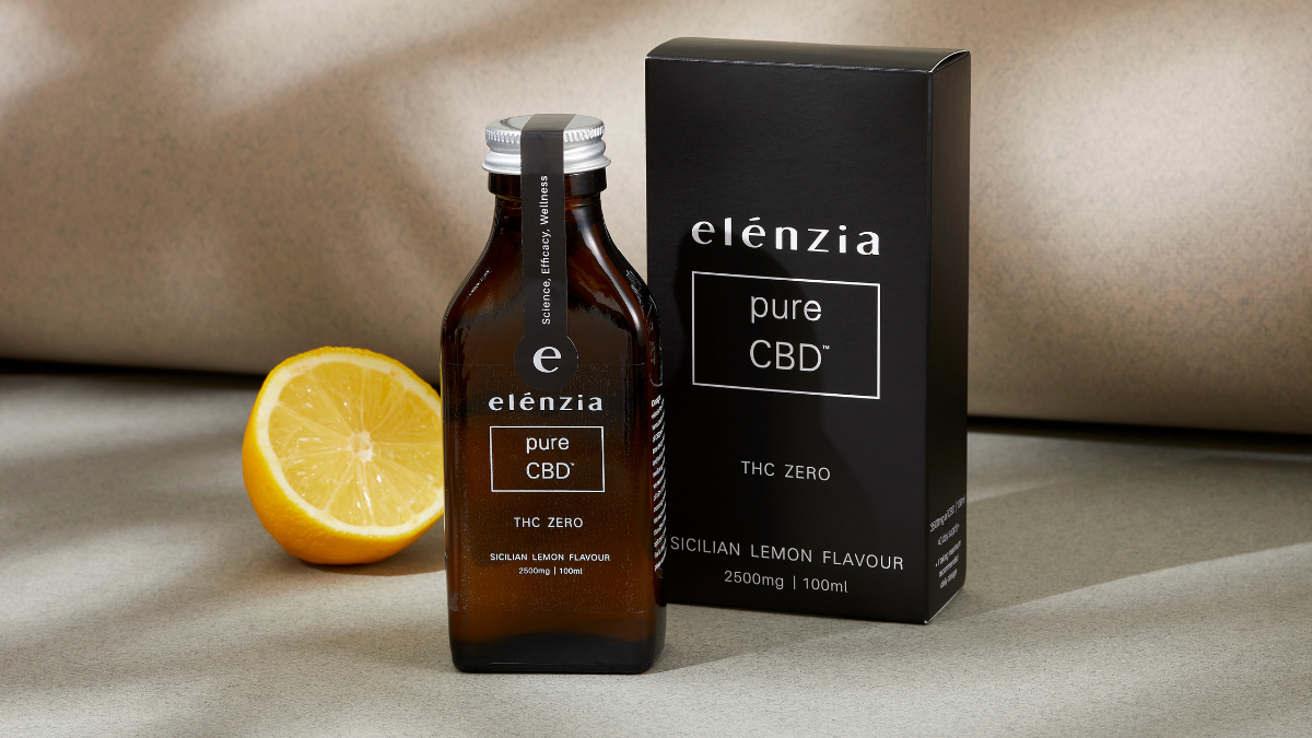 Elenzia bottle to promote wellness.