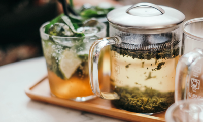 A pot of tea, a delicious CBD drink.