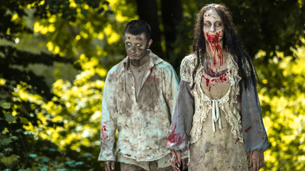 Zombie walk in honour of Halloween